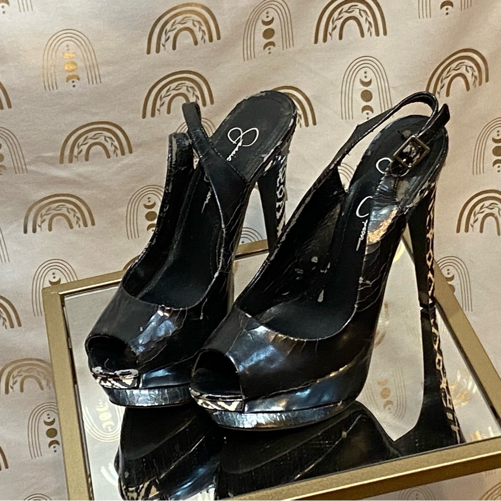Free with purchase! Jessica Simpson Black Stiletto Slingback Heels